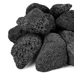 Mr. Fireglass Lava Rock Granules, Large Black Volcanic Lava Rock for Fire Bowls, Fire Pits, Gas Log Sets, Indoor or Outdoor Fireplaces - 10 Pounds (2.75"-5")