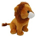 Tickles Standing Lion Soft Stuffed Plush Animal Toy for Kids Boys & Girls Birthday Gifts (Color: Brown Size: 18 cm)