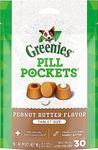 Greenies 30-Piece Canine Dog Treat with Pill Pocket for Tablet, Peanut Butter, 3.2 Ounce Package, (Pack of 6)