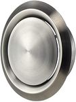 Steinberg14 Stainless Steel 200mm Air Valve for Supply and Exhaust Ventilation - 8 inch Extractor Fan Vent Cover - Round Adjustable Air Vent - Wall Bathroom Diffuser - Ceiling Ventilation