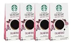 Starbucks VIA Instant Italian Roast Dark Roast Coffee (Pack of 4)