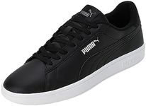 PUMA Mens Smash 3.0 L Sneaker, Puma Black Puma Black Puma White, 7 UK