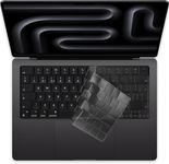 Keyboard Cover Skin for 2024-2021 MacBook Air & Pro/Max with M3 M2 M1 Chip 15.3" 13.6" 14.2" 16.2 inches A3114 A3113 A2941 A2681 A2992 A2991 A2918 A2779 A2780 A2442 A2485 Protector Accessories