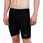 THE MORNING PLAY Swimming Jammers for Men Swim Bottom Black Swimsuit (38INCH, Black)