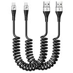 Coiled Lightning Cable 3ft, 2 Pack 
