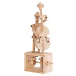 Timberkits Double Bass Player Automata Musician Bassist Mechanical Wooden Puzzle-Model Construction Kit, Wood