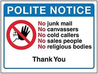 V Safety Polite Notice: No Junk Mai