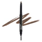 wet n wild Ultimate Eyebrow Retractable Definer Pencil, Dual-Sided Brow Brush, Fine Tip, Shapes, Defines, Fills Brow Makeup - Medium Brown