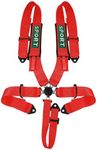 BESTZHEYU Compatible for 5-Point Racing Safety Harness Set with Ultra Comfort Heavy Duty Shoulder Pads Universal Polyester Safety Harness Set fit for Sports Car, Racing Car, Car Red (Pack of 1)