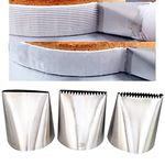 Extra Large Icing Piping Nozzles, 3pcs Stainless Steel Piping Nozzles Cake Decorating Tips Set for Baking, Cakes, Cup Cakes, Cookies
