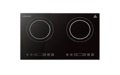 Cookology 3500W Dual-Zone Portable Induction Hob - 2 Cooking Zones - Touch Controls - Timer - Child Lock - Energy Efficient - Lightweight Compact - Easy-Clean - Black