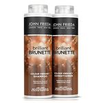 John Frieda Brilliant Brunette Colour Vibrancy Shampoo and Conditioner Duo Pack 2 x 500 ml, Shampoo and Conditioner Bundle for Brunette Hair