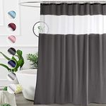 UFRIDAY Dark Gray Shower Curtain Extra Long 72-Inch x 78-Inch, Fashion Polyester Shower Curtains for Bathroom