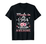 Made In 1964 Floral Cute 60 Years Old 60th Birthday Women T-Shirt