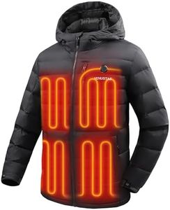 Venustas Men's Heated Down Jacket with Battery Pack, Electric Lightweight Packable Puffer Jacket, Heated Coat for Outdoors