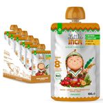 Little Inca Quinoa Tabbouleh (6x100g) | Organic Middle-Eastern Inspired Smart Baby Food Recyclable Pouches for Gut Health & Cognitive Support | with Veggies & Omega 3 | Dairy-Free | 8 Months+