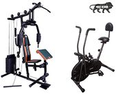 Zorex HGZ-1003 Other Home Gym Machine for Workout, Multiple Function Exercises with Removable Preacher curl Attachment (Hgz-1003 with ZF-201 Air Bike)