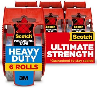 Scotch Heavy Duty Shipping Packaging Tape, 1.88 Inches x 800 Inches, 6 Rolls with Dispenser (142-6)