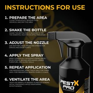 Pest X Pro Peppermint Rat Repellent Spray, 500ml