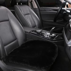 MLOVESIE Genuine Sheepskin Car Seat Cushion 100% Natural Fur Wool Seat Cover for Cars Trucks SUV Soft Comfort Office Chair Protector Pad Car Accessories Universal Fit