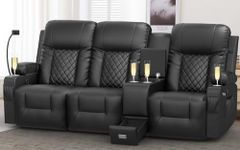 YONISEE 3 Seat Recliner Sofa, Large