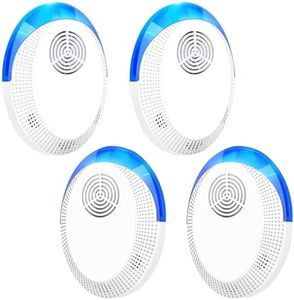 Répulsif antiparasitaire à ultrasons, pièges à souris anti-insectes électroniques 4 paquets pour l'intérieur, plug-in répulsif contre les moustiques et les araignées, répulsif efficace contre les rats