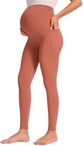 JOYSPELS Smooth Feeling Maternity Leggings Over The Belly with Pockets Workout Pregnancy Leggings