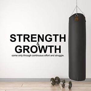 My Vinyl Story Strength and Growth Office Decor Wall Art Wall Decal Inspirational Motivational Vinyl Office Supplies Home Gym Work Success Wall Sticker Teamwork Welcome Quote Business Sign Gift Large