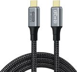 DCHAV USB4 Cable Thunderbolt 4 3 Cable 8K 60Hz Video Display 40Gbps Data Transfer USB C to C 100W 20V/5A Fast Charging Cord Nylon Braided Wire for Monitor Laptop Docking Hub Phone (4 Feet)