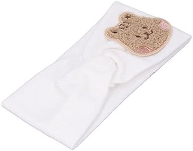 Fascia Elastica per Bambini, Fasce per Capelli in Cotone per Bambini Neonati Neonati (Bianco)