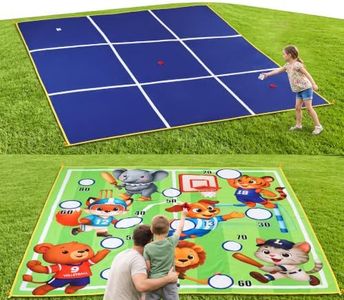 MABOZOO 2-in-1 Giant Tic Tac Toe Games, 9FT Double-Sided Outdoor Games
