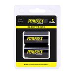 Powerex Low Self-Discharge Precharged C Rechargeable NiMH Batteries - 1.2V, 5000mAh, 2-Pack (MHRCP2)