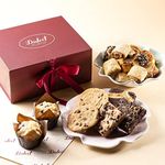 Dulcet Gift Baskets Scrumptious Sampler of Freshly Baked Goods Includes-Ganache Chocolate Brownies- Muffins-Chocolate Chip Cookies Great Holiday Gifts for Corporate Gifting and Friends