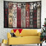 shengmengshi Halloween Horror Movie Character Quotes-Order Psychedelic Wall Hanging Tapestries Wall Blanket with Wall Art for Living Room Bedroom Dorm Room white 40x59 inch