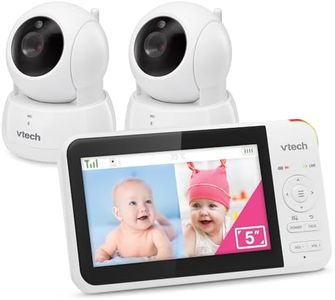 VTech VM924-2 Video Baby Monitor with 2 Cameras, Pan and Tilt, Baby Monitor with 5 inch LCD Screen, Up to 17 Hrs Battery Life, 1.33x Zoom, Night Vision, 300m Long Range, Soothing Sounds, 2-Way Talk