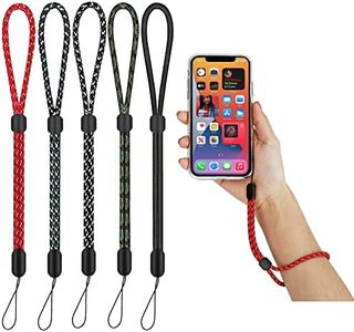 Bowiemall Multipurpose Hand Wrist Strap Lanyard 5 Pcs Adjustable Nylon Wristlet Straps Keychain String for Cell Phone Case Holder Compatible with Cellphone, Keys, Cameras & ID, USB Flash Drives
