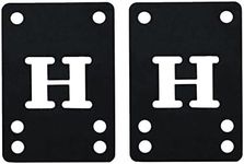 H Block Skateboard Longboard Riser Pads - Set of 2 Risers,Rubber Shock Pads 1/8 inch (3mm),1/4 inch (6mm),Angled (Black,1/8 inch )