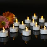 Abrief 12 Pack Battery Tea Light Candles-LED Tea Lights-Realistic and Bright Flickering Flameless LED Candles，It is Used for Halloween, Christmas Decoration and Important Holiday Celebrations