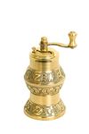 Handmade Sozen Pepper Grinder Manual Brass Mill Istanbul Crafted 4.7", Portable Conical Burr Pepper Mill, Portable Hand Crank Turkish Pepper Grinder