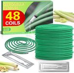 SCENTORINI Citronella Coils, 48 PCS Citronella Incense with Coil Holder, Suitable for Outdoor Use, Pool Side, Patio, Porches