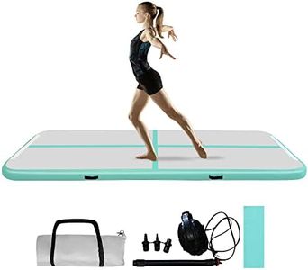 COVERONICS Air Gymnastics Training Mats - 10FT Inflatable Gymnastics Mats Tumble Track with Pump & Storage Bag for Gymnastics Training/Home&Outdoor Use/Cheerleading/Yoga/Water
