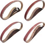 1 x 42-Inch Aluminum Oxide Sanding Belts, 40/80/120/240 Assorted Grits Abrasive Sandpaper for Belt Sander, 24 Pack