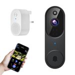 guggre Wireless Pet Camera, 1080p Surveillance for Security with AI Human Detection, 2-Way Audio, IR Night Vision, Cloud Storage, Real-Time Alerts, Compatible with Smartphone (Black)