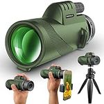 ARPBEST 12X50 Monocular Telescope High Power with Smartphone Holder & Tripod - FMC Lens & BAK4 Prism - Monoculars for Adults with Dual Focus - HD Compact Monocular for Wildlife Bird Watching Camping