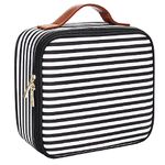 Seagull Flight of Fashion Cosmetic Bag, Makeup Organizer Bag for Home & Travel,Vanity Bag with Dividers for Brushes,Toiletries, Cosmetics 26 x 23 x 9 cm - Zebra Design PU