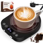 MQFORU Coffee Mug Warmer, Smart Cup Warmer with Gravity Sensor, 9 Temperature Settings, 1-9H Timing, 4H Auto Shut Off, Electric Beverage Warmer for Heating Coffee, Tea, Milk, Coco, Candle