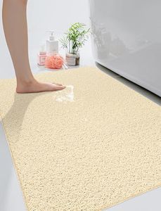 Extra Large Shower Mat, Yonala 31.5 x 47.2 Inch Non Slip Shower Mats for Inside Shower/Bathroom, Soft PVC Loofah Shower Floor Mat, Quick Drying, Easy Clean