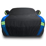 Avecrew Dodge Challenger Car Cover Waterproof All Weather for Automobiles, Outdoor Full Exterior Covers Fit 2008-2023 Dodge Challenger with Windproof Strap and Driver Door Zipper