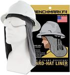 Benchmark FR Flame Resistant FR Hard Hat Liner, Sun Shade, One Size Light Gray