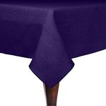 Ultimate Textile -10 Pack- Faux Burlap - Havana 72 x 120-Inch Rectangular Tablecloth - Basket Weave, Purple